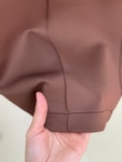 Zayna Bol Paça Çımalı Skuba Dalgıç Pantolon-MT3555 Kahve