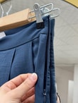Zelal Gizli Cepli Tortil Etek-PA210 Lacivert