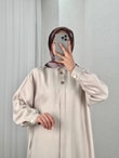 Zemheri  Metal Düğmeli Yırtmaçlı Tunik-GS531 Taş
