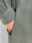 Zemheri  Metal Düğmeli Yırtmaçlı Tunik-GS531 Haki