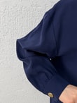 Zemheri  Metal Düğmeli Yırtmaçlı Tunik-GS531 Lacivert