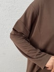 Zennur Yanları Yırtmaçlı Dikişli Pantolonlu Takım-MF1876 Kahve