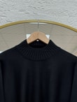 Zinnur Geniş Kol Triko Tunik-KR5076 Siyah