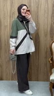 Ayame Yakalı Renkli Takım