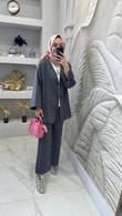 Bağcık Detaylı Kimono Takım