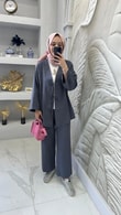 Bağcık Detaylı Kimono Takım