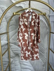 Desenli Kimono Pantolonlu Takım