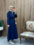 Ellery Önden Düğmeli Beli Lastikli Elbise 