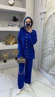 Gold Düğmeli Triko Takım