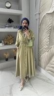 Hilorya Çizgili Elbise