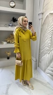 Kol Lastikli Krinkıl Elbise