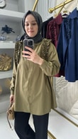 Omuz Fırfırlıı Gömlek 