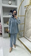 Tunik ve Pantolonu Püskül Kot Takım