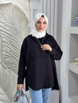 Yarım Fermuar Piliseli Ceket