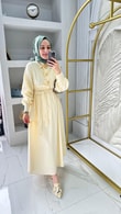 Yarım Patlı Fırfırlı Elbise