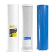 20'' Big Blue Filtre 3'lü Set 5 Micron CTO Karbon UDF Karbon