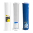 20'' Big Blue Filtre 3'lü Set 5 Micron CTO Karbon UDF Karbon