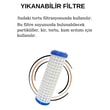 Daire Bina Sayaç Girişi Su Arıtma Ve Yumuşatma 1 Aşama Yedek Filtre Seti (Yıkanabilir Filtre)