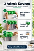 Daire Tipi Tesisat ve Beyaz Eşya Koruyucu Su Filtresi - 3'lü Kireç Önleyici Merkezi Temizleme Sistemi