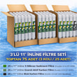 Purefer Su Arıtma Filtresi 25 Takım 1-2-3 Ön Filtre İnline