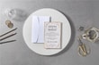 Altın Yaldız Çizgili Modern Davetiye