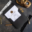 Altın Yaldızlı Kare Premium Davetiye