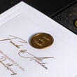 Altın Yaldızlı Kare Premium Davetiye