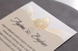 Altın Yaldızlı Krem Nikah Davetiyesi