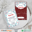 Bordo Zarf Temalı Sünnet Davetiyesi