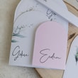 Çiçekli Oval Boho Davetiye