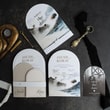 Dağ Temalı Oval Boho Davetiye