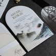 Dağ Temalı Oval Boho Davetiye
