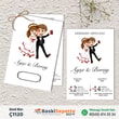 Gelin Damat Figürlü Davetiye