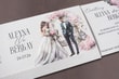 Gelin Damat Figürlü Hareketli Davetiye 1