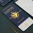 Lacivert Renk Pasaport Davetiye