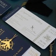Lacivert Renk Pasaport Davetiye