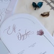 Lale Temalı Oval Boho Davetiye
