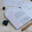 Lale Temalı Oval Boho Davetiye