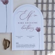 Lale Temalı Oval Boho Davetiye