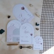 Lale Temalı Oval Boho Davetiye
