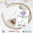 Lavanta Tasarımlı Düğün Davetiyesi