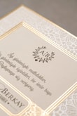 Sade Kabartmalı Davetiye Modeli