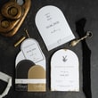 Siyah Gold Oval Boho Davetiye