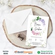 Sümbül Motifli Düğün Davetiyesi