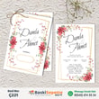 Yaldız Çerçeveli Çiftli Davetiye