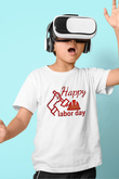 1 Mayıs Baskılı Beyaz Unisex Beyaz Çocuk Tişört - Tshirt