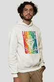 1 Mayıs Baskılı Beyaz Unisex Hoodie