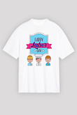 1 Mayıs Baskılı Beyaz Unisex Oversize Tişört - Tshirt