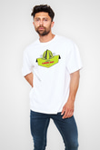 1 Mayıs Baskılı Beyaz Unisex Oversize Tişört - Tshirt