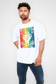 1 Mayıs Baskılı Beyaz Unisex Oversize Tişört - Tshirt